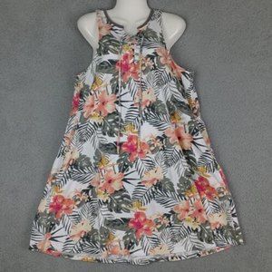 Altar'd State Size L Womens Tropical Floral Sleeveless Tie Neck Dress